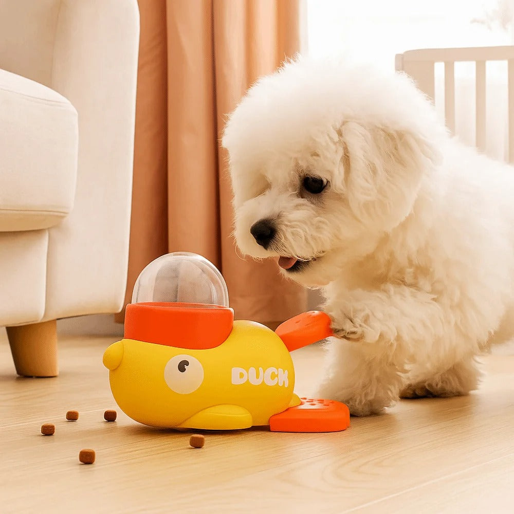 Jouet distributeur de friandises pour chien – canard