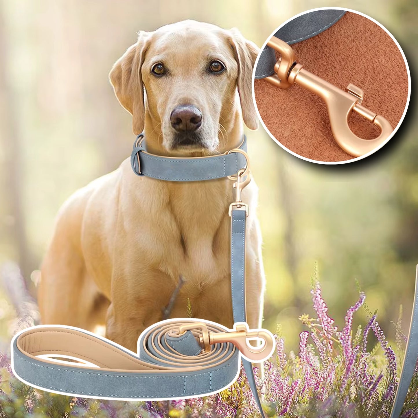 Laisse pour Chien - Cuir Rembourré