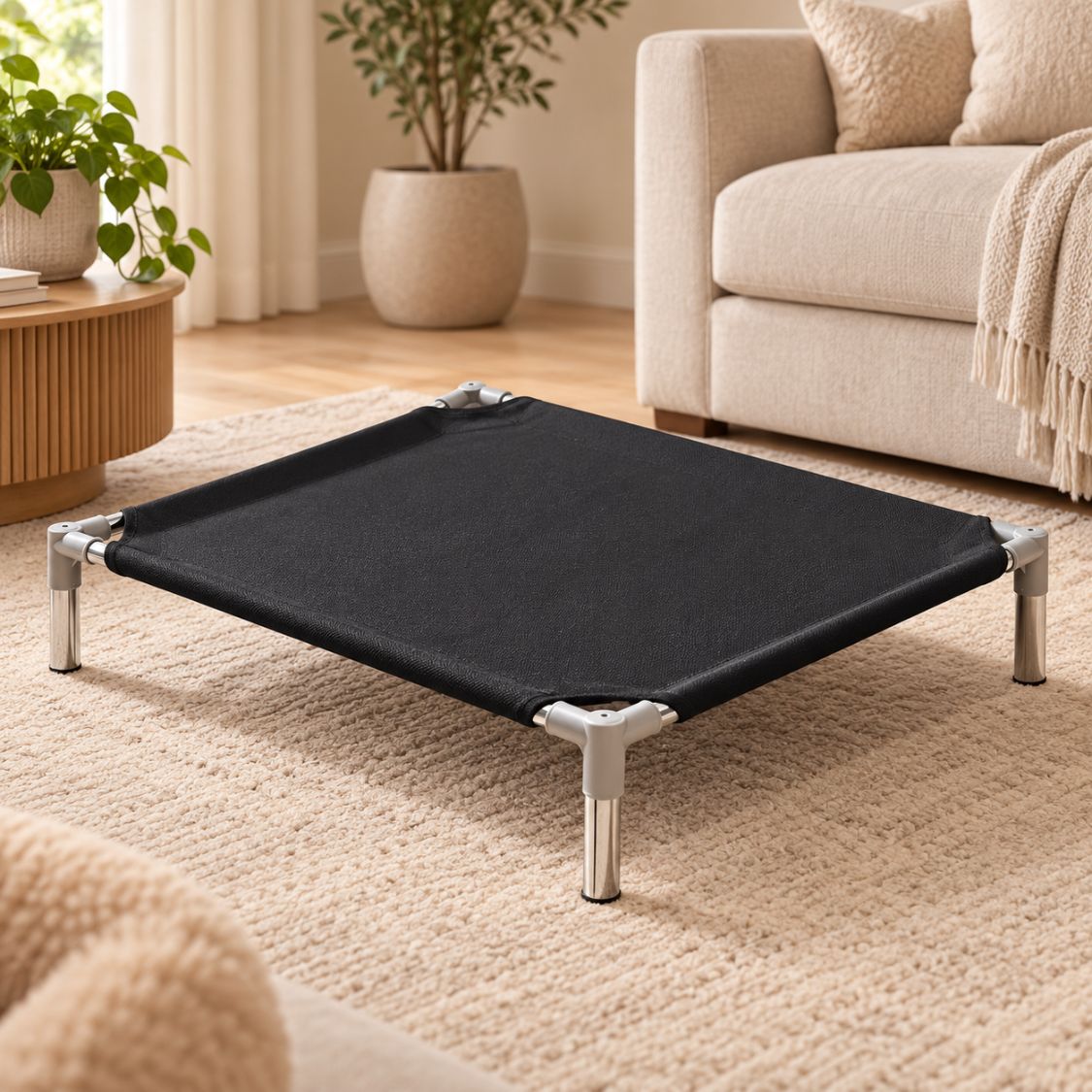 lit de camp pour chien petit chien allonge surface souple