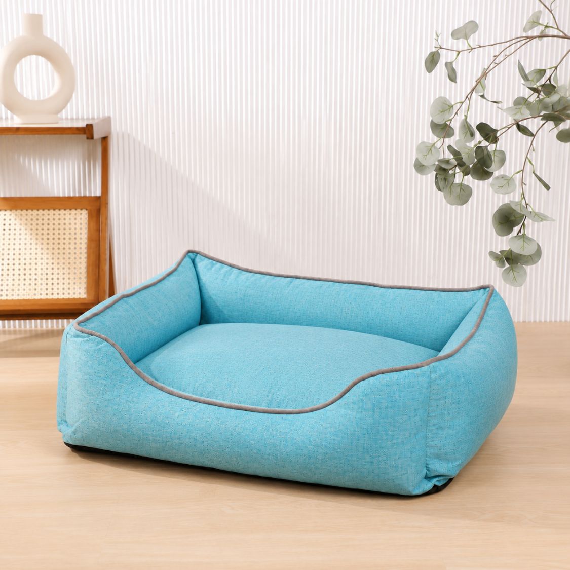 lit pour chien bleu chien couche coussin rembourre