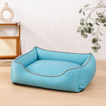 lit pour chien bleu chien couche coussin rembourre