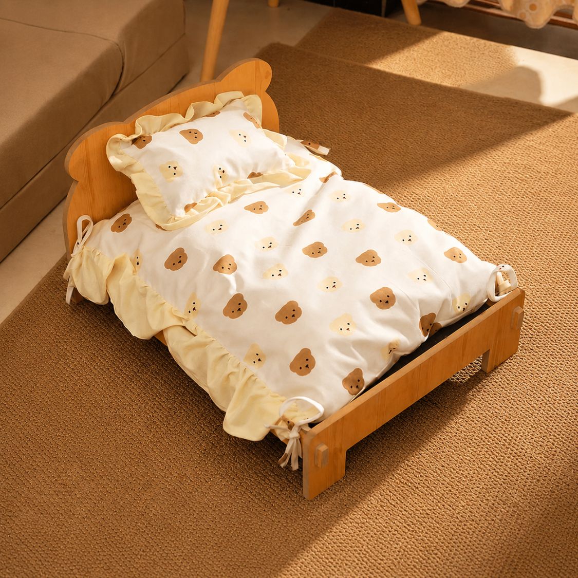 lit pour chien bois miniature chihuahua confort moelleux