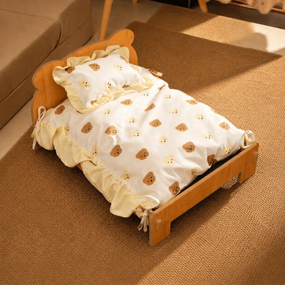 lit pour chien bois miniature chihuahua confort moelleux
