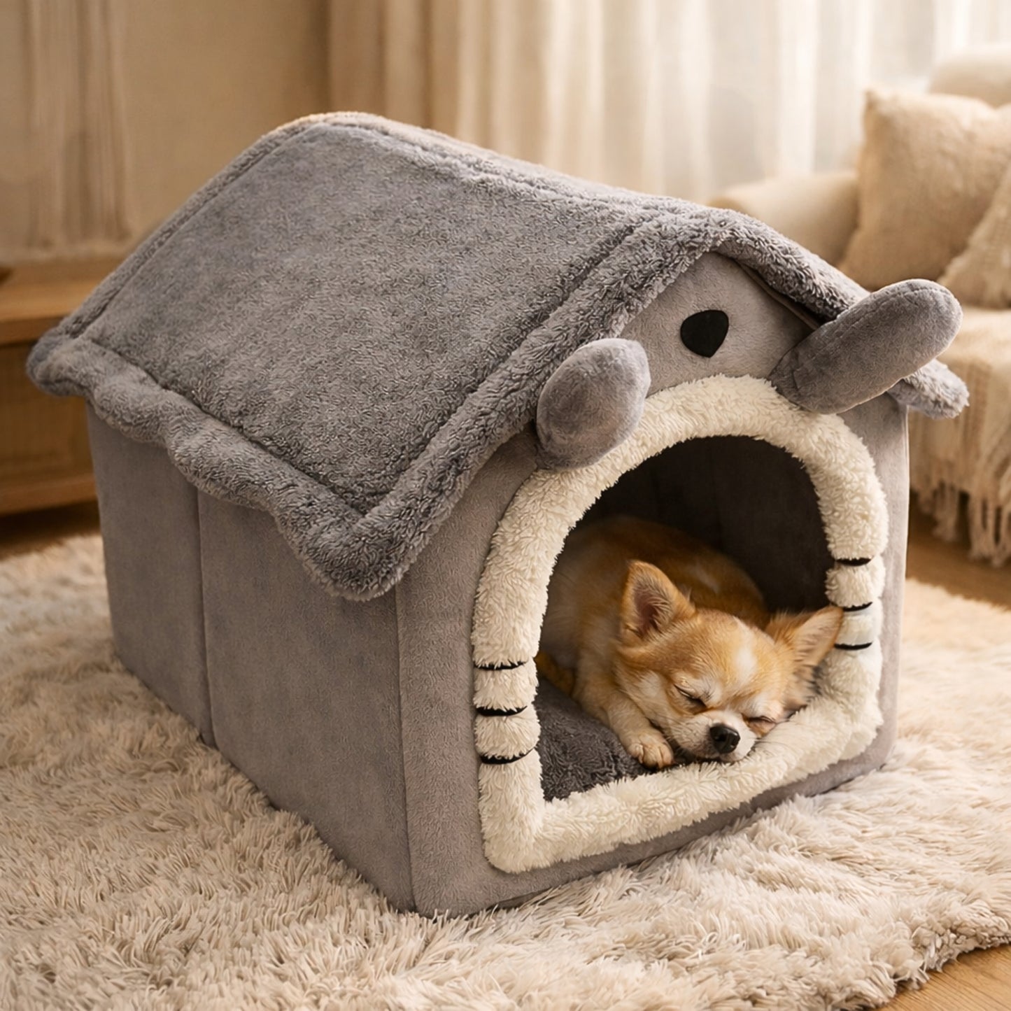 Panier maison pour chien – gris