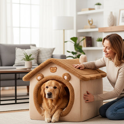 maison pour chien cocon apaisant moelleuse spacieuse