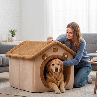 maison pour chien douillette antistress confortable durable
