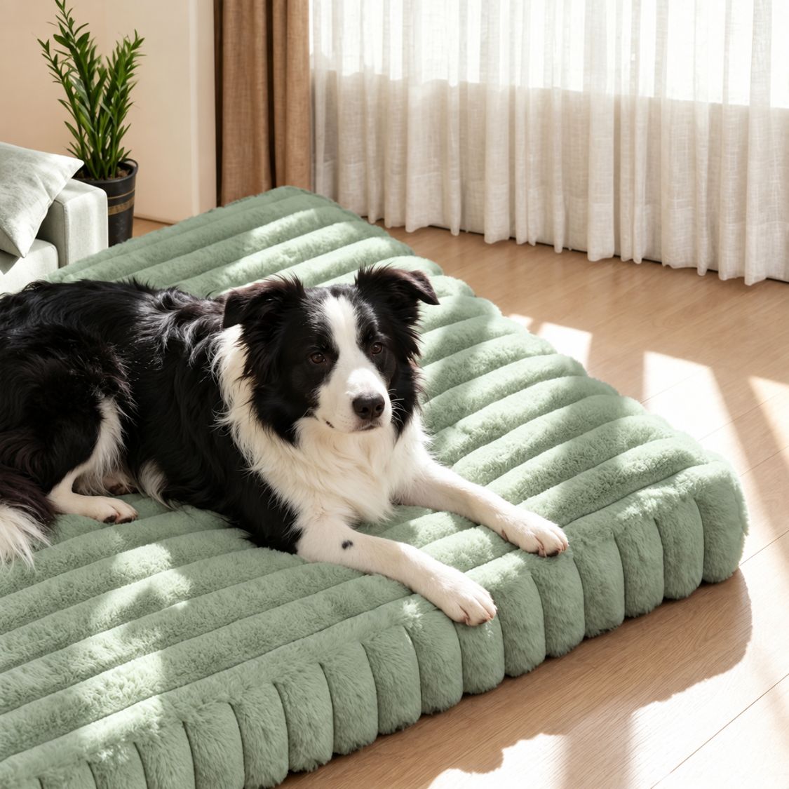matelas orthopedique pour chien vert chien allonge