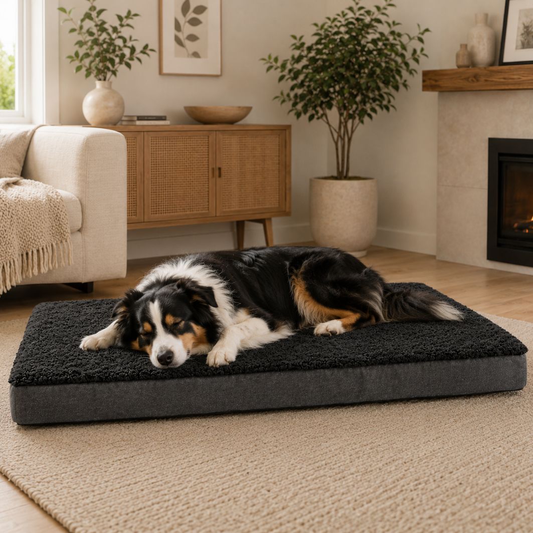 matelas pour chien XXL noir chien endormi confort