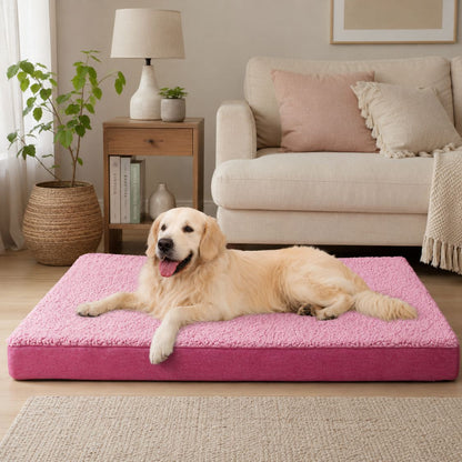 matelas pour chien a memoire de forme rose chien endormi
