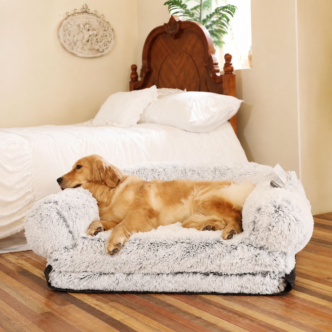 matelas pour chien xxl gris clair chien allonge canape