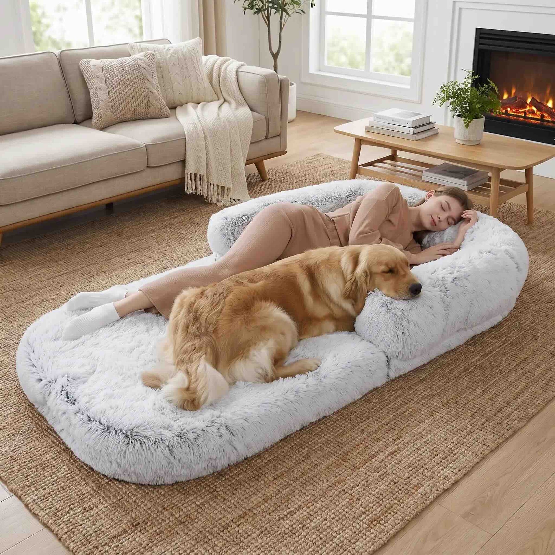 matelas pour chien xxl gris clair humain chien salon