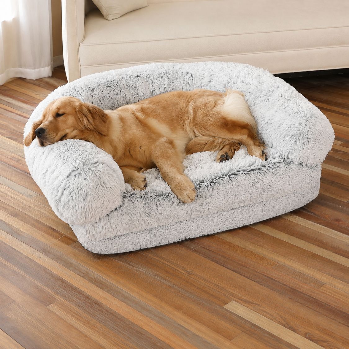 matelas pour chien xxl gris clair replie canape