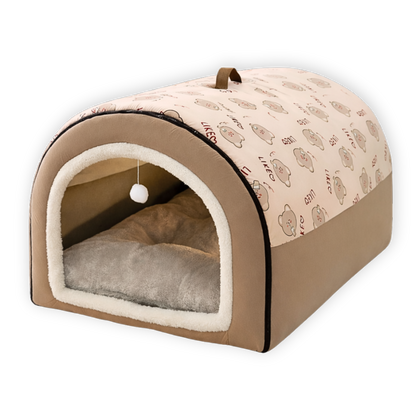 Niche cocon pour chien – marron
