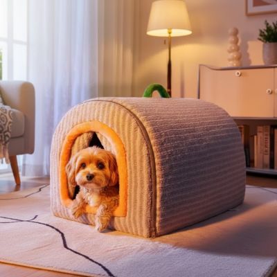 niche pour chien interieur cocon douillet doux