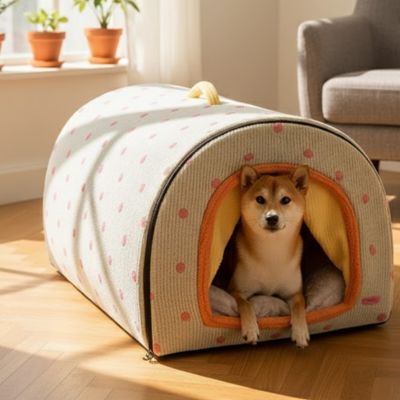 niche pour chien interieur cocon douillet moelleux