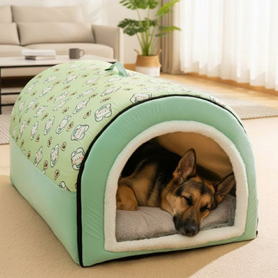niche pour chien interieur cocon isolante confortable spacieuse