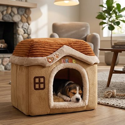 niche pour chien intérieur maison cocoon petit chien