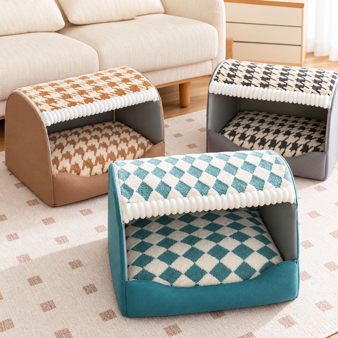 niche pour petit chien trois coloris