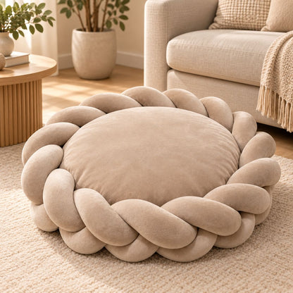 panier anti stress chien khaki tresse fait main sans chien