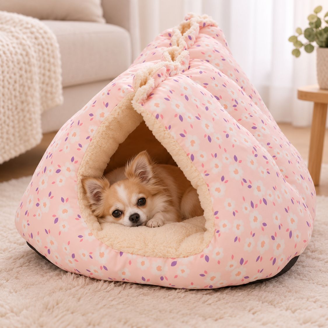 panier anti stress chien rose abri ferme chihuahua