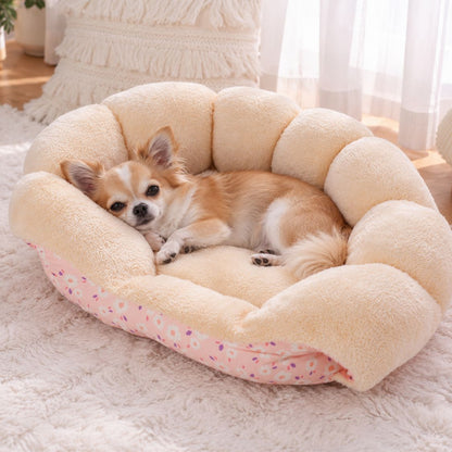 panier anti stress chien rose chihuahua allonge