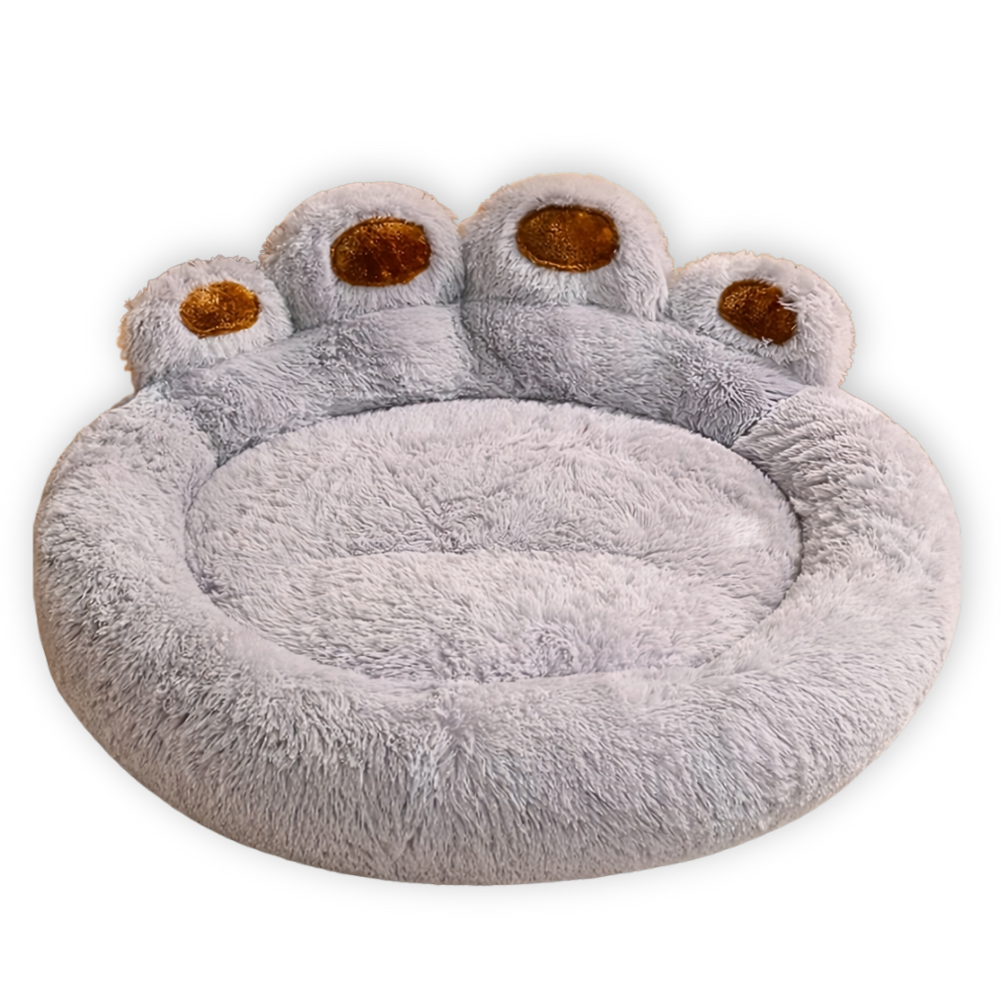 Panier cocon pour chien – patte d’ours gris