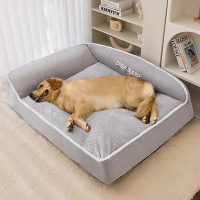 panier chien xxl moelleux gris