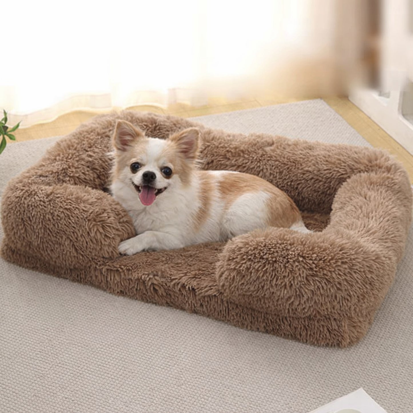 Lit mémoire de forme pour chien – marron