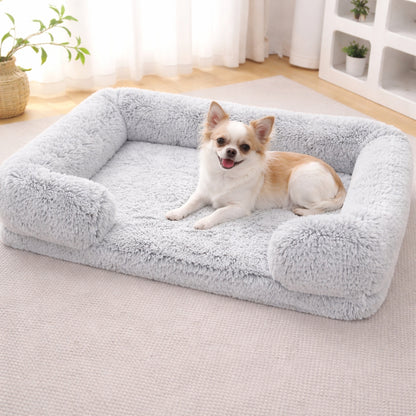 Lit mémoire de forme pour chien – gris