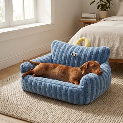 Panier pour Chien bleu doux