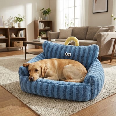 Panier pour Chien bleu rembourré