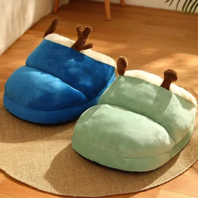 panier pour chien bleu vert clair niches moelleuses comparaison couleurs peluche