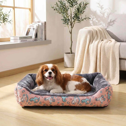 panier pour chien cocon rose cavalier king charles confortable salon beige