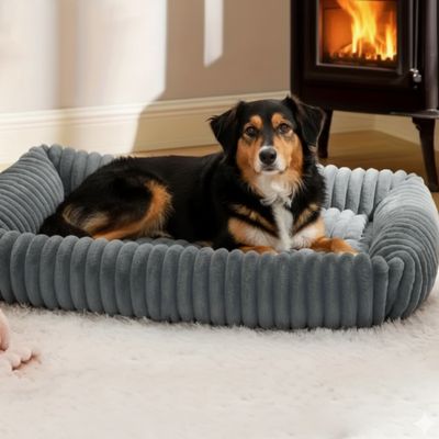 panier pour chien confort orthopedique gris