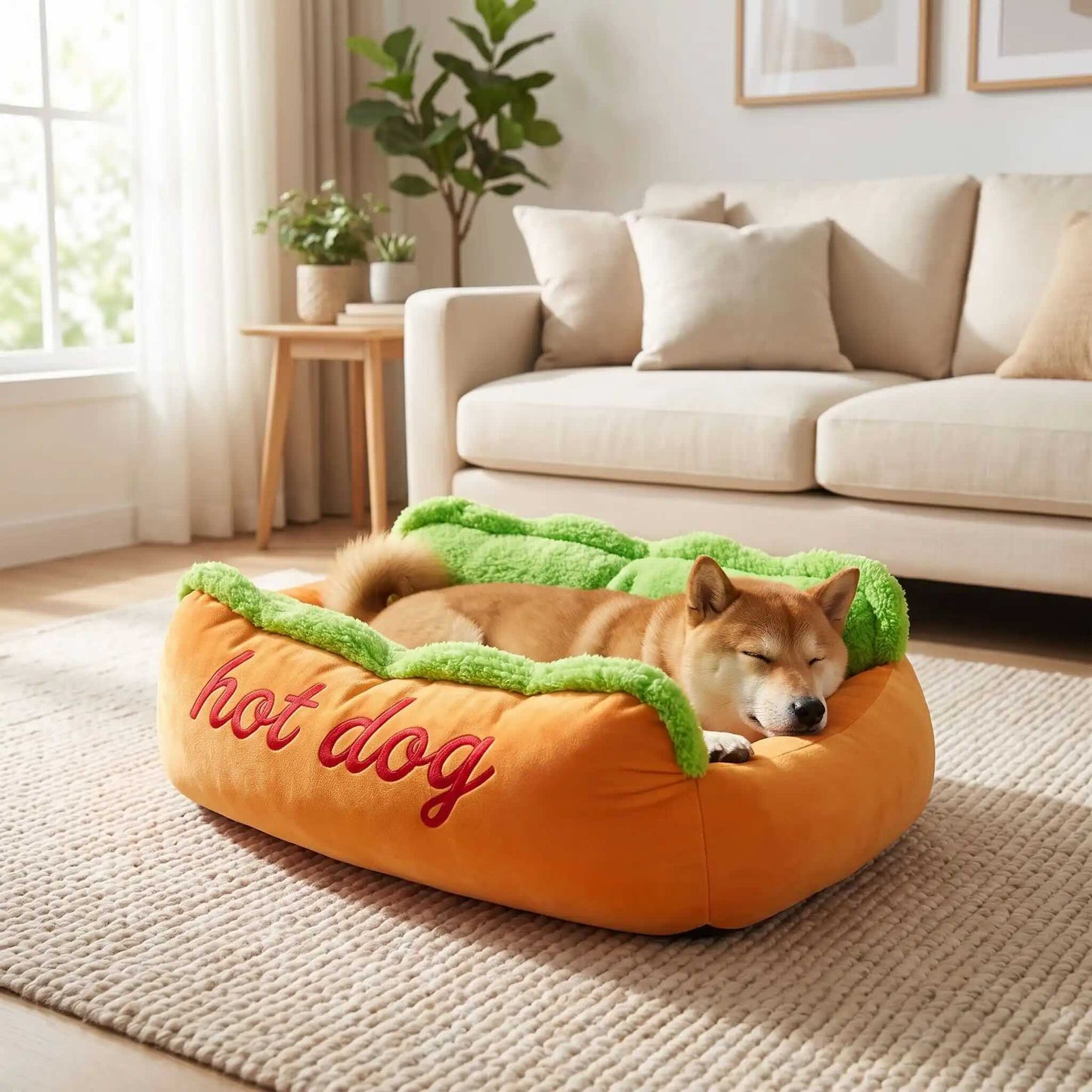 panier pour chien hot dog chien roux