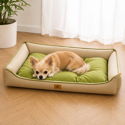 panier pour chien impermeable beige kaki chien endormi confort
