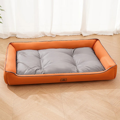 panier pour chien impermeable oxford orange gris solide