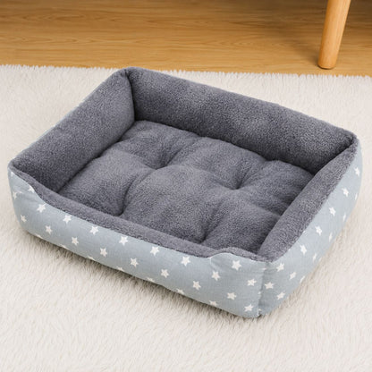 panier pour chien jaune motifs ludiques interieur gris moelleux