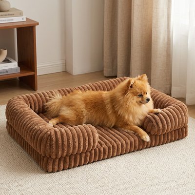 Panier pour chien marron confortable doux