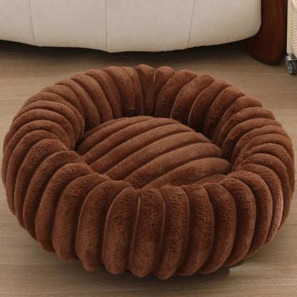 panier pour chien marron texture douce fond antiderapant