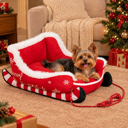 panier pour chien noel traineau petit chien