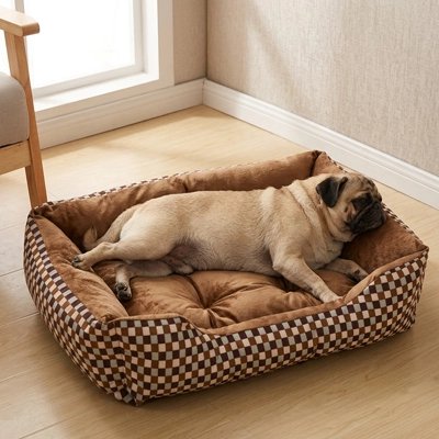 Panier pour chien peluche doux moelleux