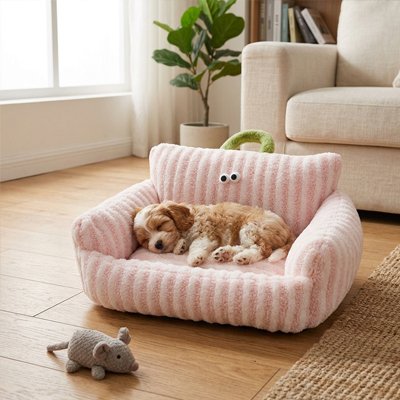 Panier pour chien rose petit chien 