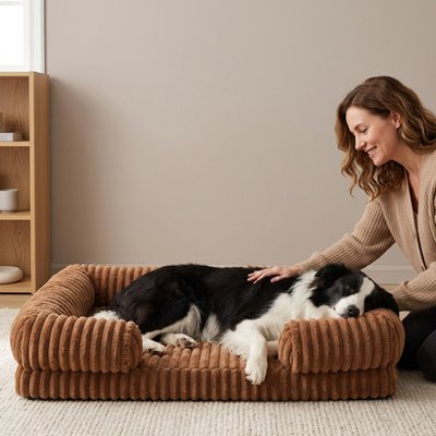 Panier pour chien velours amovible