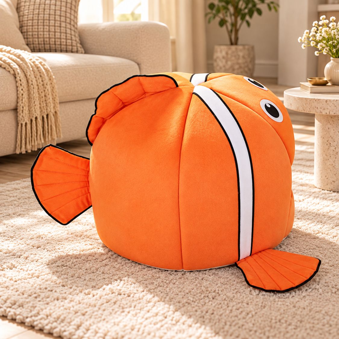 panier pour chiot forme poisson vue arriere