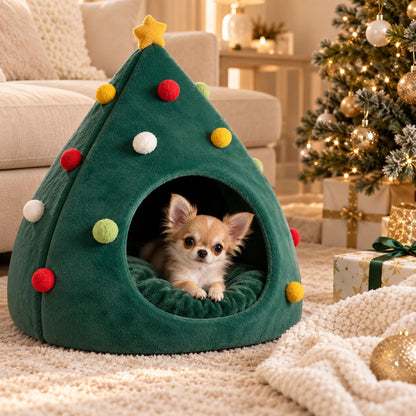 panier pour chiot sapin noel chiot cocon