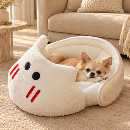 panier pour petit chien blanc chien blotti