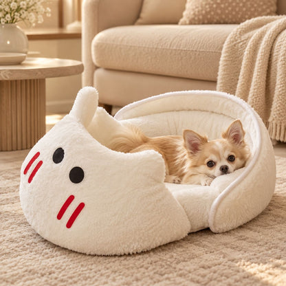panier pour petit chien blanc cocon chien blotti