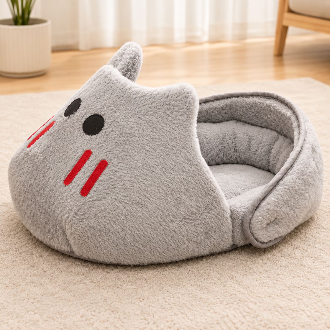 panier pour petit chien gris pantoufle