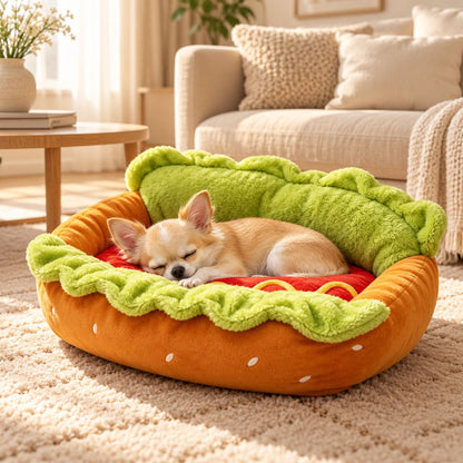 panier pour petit chien hot dog chien allonge